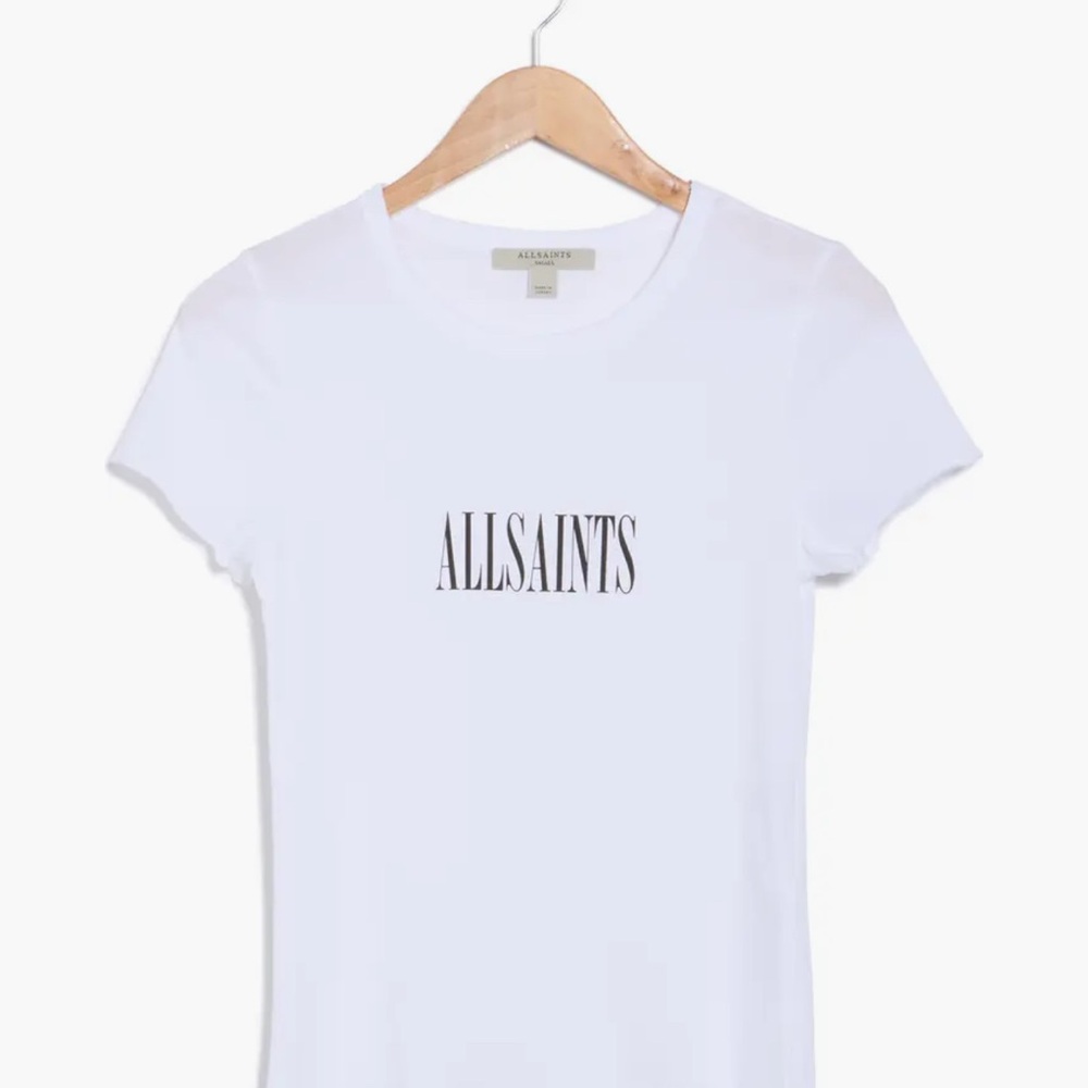 Allsaints White T-Shirt with Blue Denim